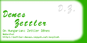 denes zettler business card